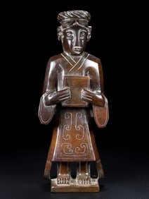 An Exquisite White Jade Figure Ornament