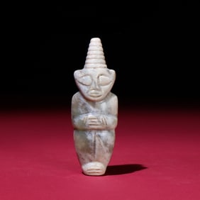 An Exquisite White Jade Figure Ornament
