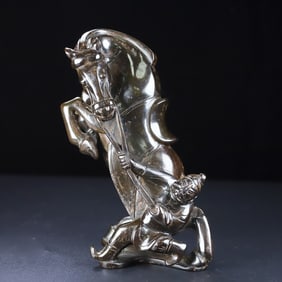 An Exquisite White Jade Horse Ornament