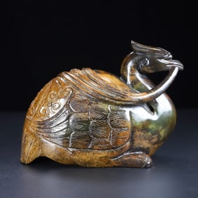 An Exquisite White Jade Bird Ornament