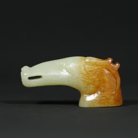 An Exquisite White Jade Horse Pendant