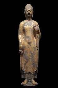 An Exquisite Limestone Buddha Statue