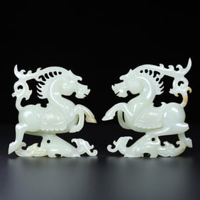 An Exquisite White Jade Horse Ornament