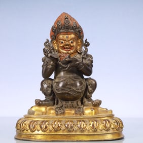 An Exquisite Gilt Bronze Statue of Mammon