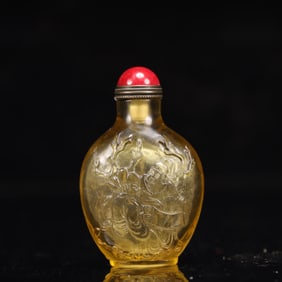 An Exquisite Agate Character and Story Pattern Snuff Bottle
