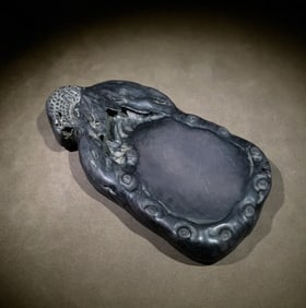 An Exquisite Melon and Fruit-Shaped Inkstone
