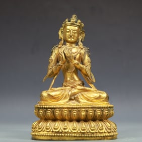 A Exquisite Gilt Bronze Statue of Tara