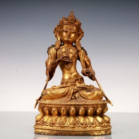 A Exquisite Gilt Bronze Statue of Bodhisattva Buddha statue