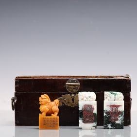 A Set of Fine Tianhuang Stone Auspicious Beast Seals
