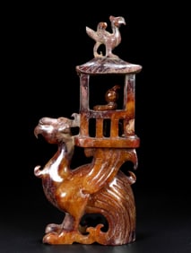 An Exquisite White Jade Phoenix Ornament