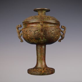 An Exquisite Bronze Chi-Dragon Pattern Censer