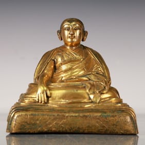 A Exquisite Gilt Bronze Statue of Guru Buddha statue