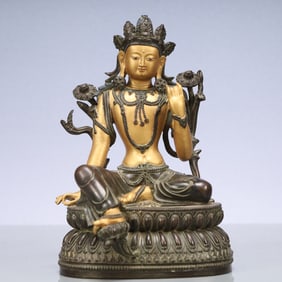 An Exquisite Gilt Bronze Statue of Tara