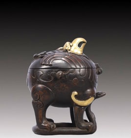 An Exquisite Bronze Auspicious Beast Pattern Censer