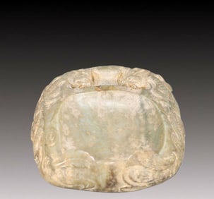 An Archaic Hongshan Culture White Jade Inkstone