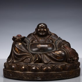 A Solemn Gilt Bronze Statue of Maitreya Buddha