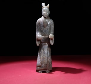 An Exquisite Gaogu Jade Figure Ornament