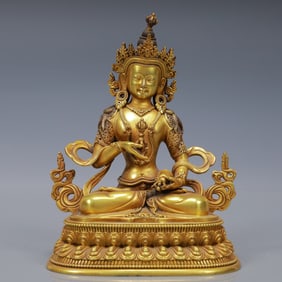 An Exquisite Gilt Bronze Statue of Vajrasattva
