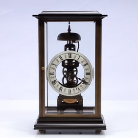 An Exquisite Copper Table Clock Ornament