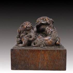A Exquisite Eaglewood Lion Seal