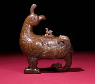 An Exquisite White Jade Bird Ornament