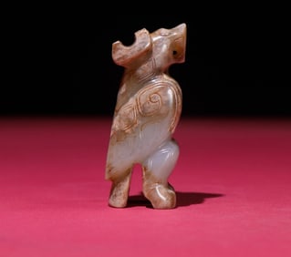 An Exquisite White Jade Bird Pendant