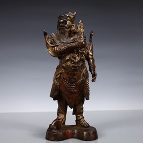 A Solemn Gilt Bronze Figure Ornament