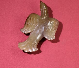 An Exquisite White Jade Phoenix Pendant