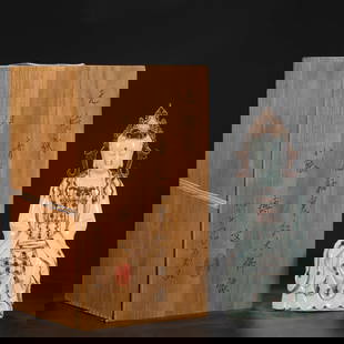 An Exquisite Blue and White Underglaze-Red Buddha Statue: An Exquisite Blue and White Underglaze-Red Buddha Statue,Yuan Dynasty, China,Size:17.7inx7.5in 青花釉里红佛像,中国元代