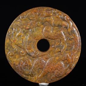A Rare Gaogu yu Dragon Pendant
