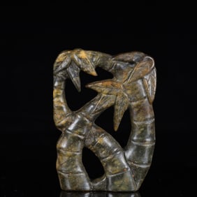 A Rare Gaogu yu Bamboo Ornament
