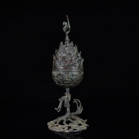 An Archaic Bronze Dragon Phoenix Censer