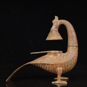 An Archaic Bronze Phoenix Lantern