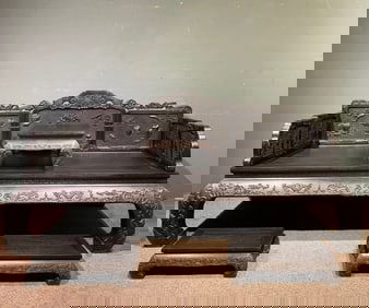 A Set of Huge Zitanwood Flower Pattern Beds