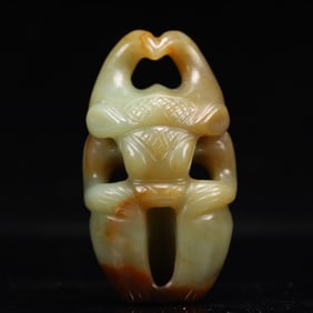 An Archaic Hongshan Culture Greenish Jade Ornament
