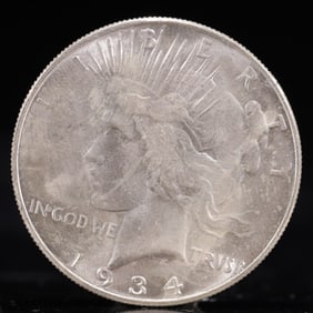 Liberty In God We Trust 1934 Sterling Silver One Dollar Coin