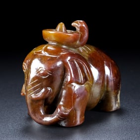 An Archaic Gaogu yu Elephant Ornament