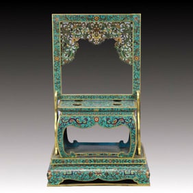 A Rare Cloisonne Lotus Pattern Ornament