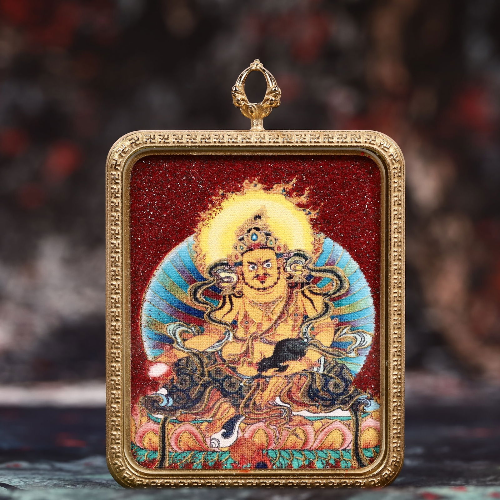 An Exquisite Painted Color Statue of Mammon Tangka£¬ Back: Statue of Marici (1 of 6)