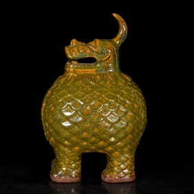 A Rare Teadust GlazedUnicorn Ornament