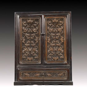 A Huge Zitanwood Bats Pattern Cabinet