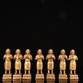 A Set of Fine Gilt Bronze Figure Ornaments