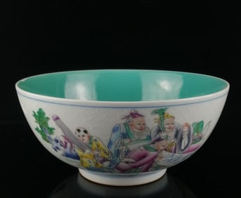 An Exquisite Famille-Rose Character and Story Pattern Bowl