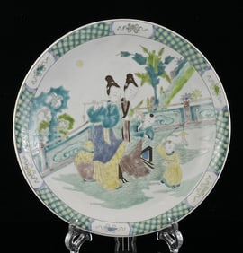 An Exquisite Wucai Character and Story Pattern Plate
