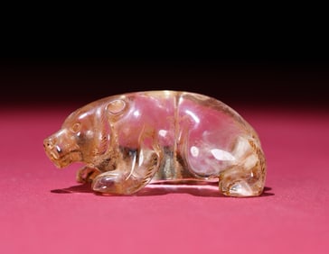 An Exquisite Crystal Bear Hand Piece