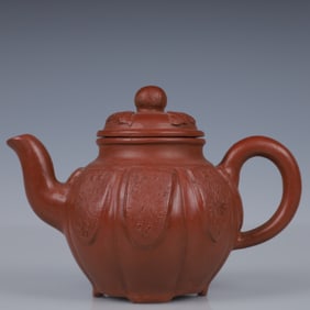 An Exquisite Purple Sands Beast-Face Pattern Teapot