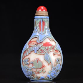 An Exquisite Glass Figure Pattern Snuff Bottle