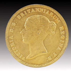 1839 Victoria Gold Five Pounds Coin