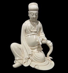 A Rare Blance-De-Chine Statue of Figure