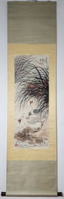 A Chinese Vertical Scroll Ink Painting of Goose on Paper,Cai Hezhou